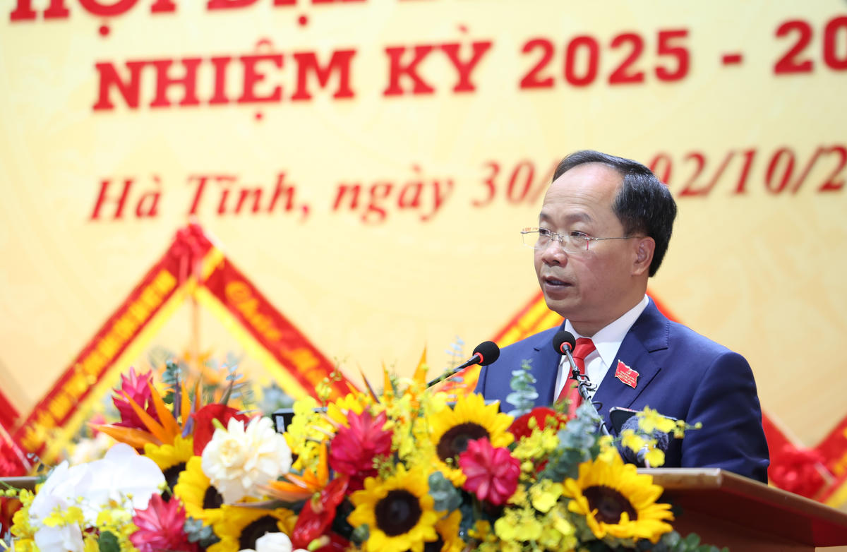 Ông Nguyễn Duy Lâm được bầu giữ chức Bí thư Tỉnh ủy Hà Tĩnh khóa XX. Ảnh: HN.