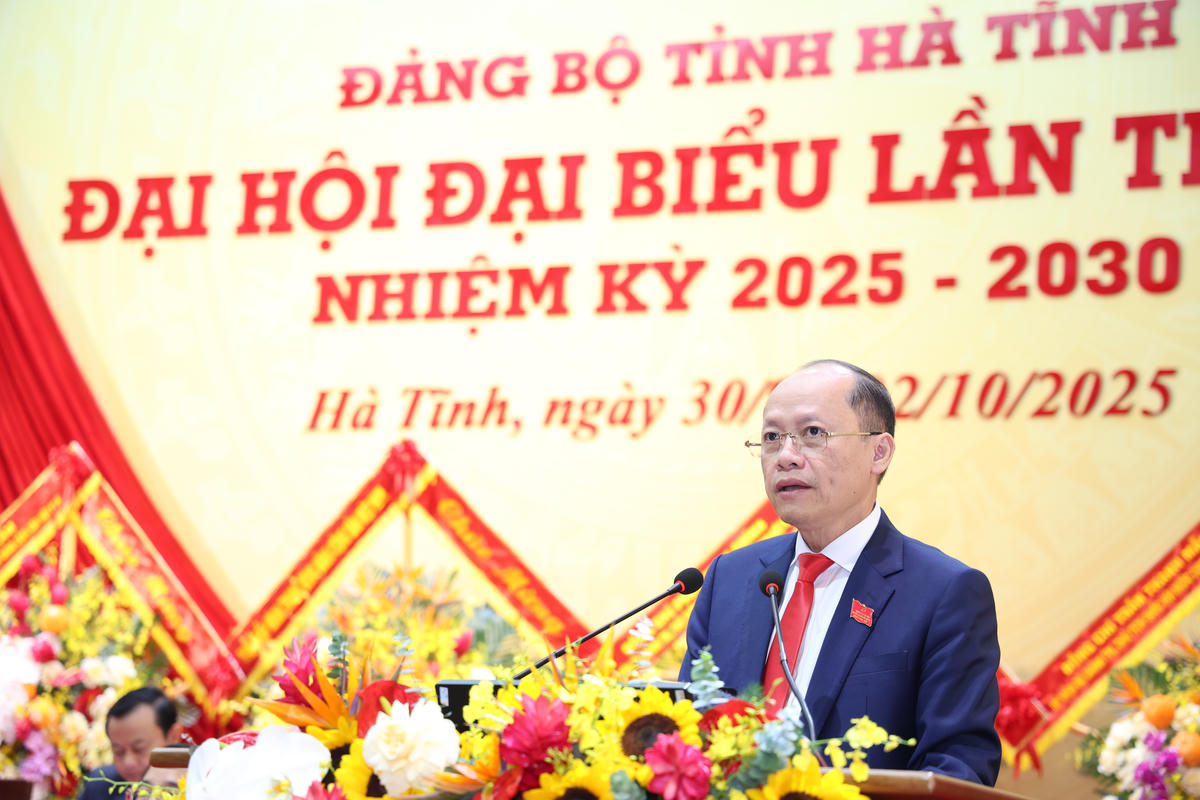 Ông Nguyễn Hồng Lĩnh được bầu giữ chức vụ Phó Bí thư Tỉnh ủy Hà Tĩnh khóa XX. Ảnh: HN.