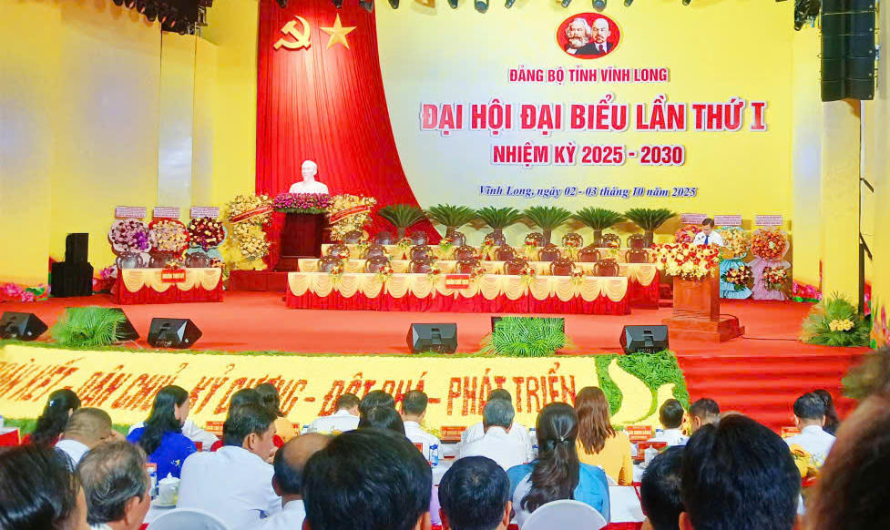 Quang cảnh Đại hội Đại biểu Đảng bộ lần I, nhiệm kỳ 2025 – 2030. Ảnh Trung Kiên.