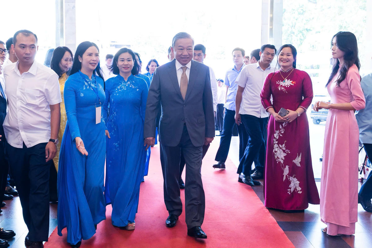 Tổng Bí thư Tô Lâm tham dự Lễ kỷ niệm. Ảnh: Quang Vinh