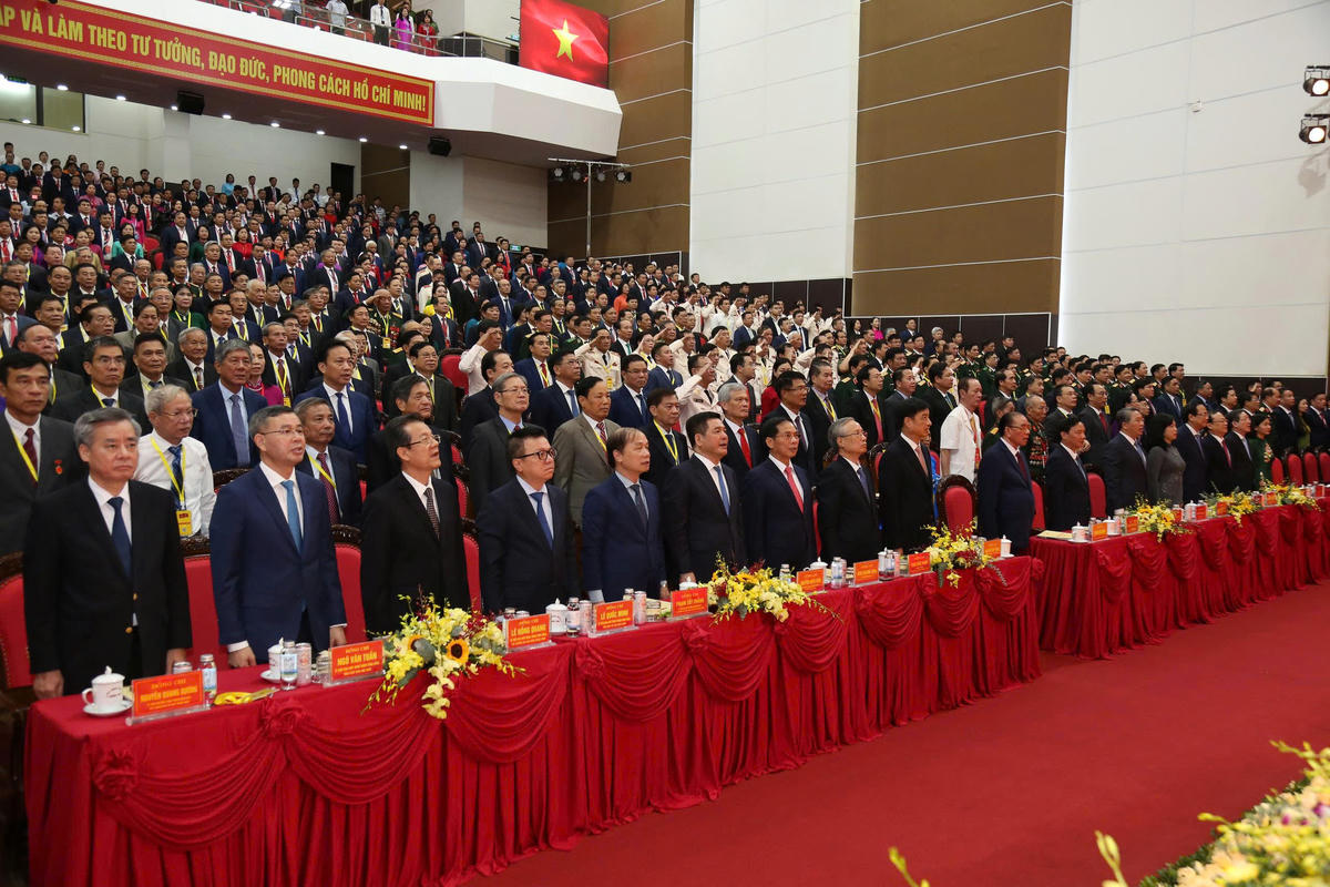 Ủy viên Bộ Chính trị, Bí thư Trung ương Đảng, Chủ nhiệm Ủy ban Kiểm tra Trung ương Nguyễn Duy Ngọc tham dự Đại hội. Ảnh: Ban Tổ chức.