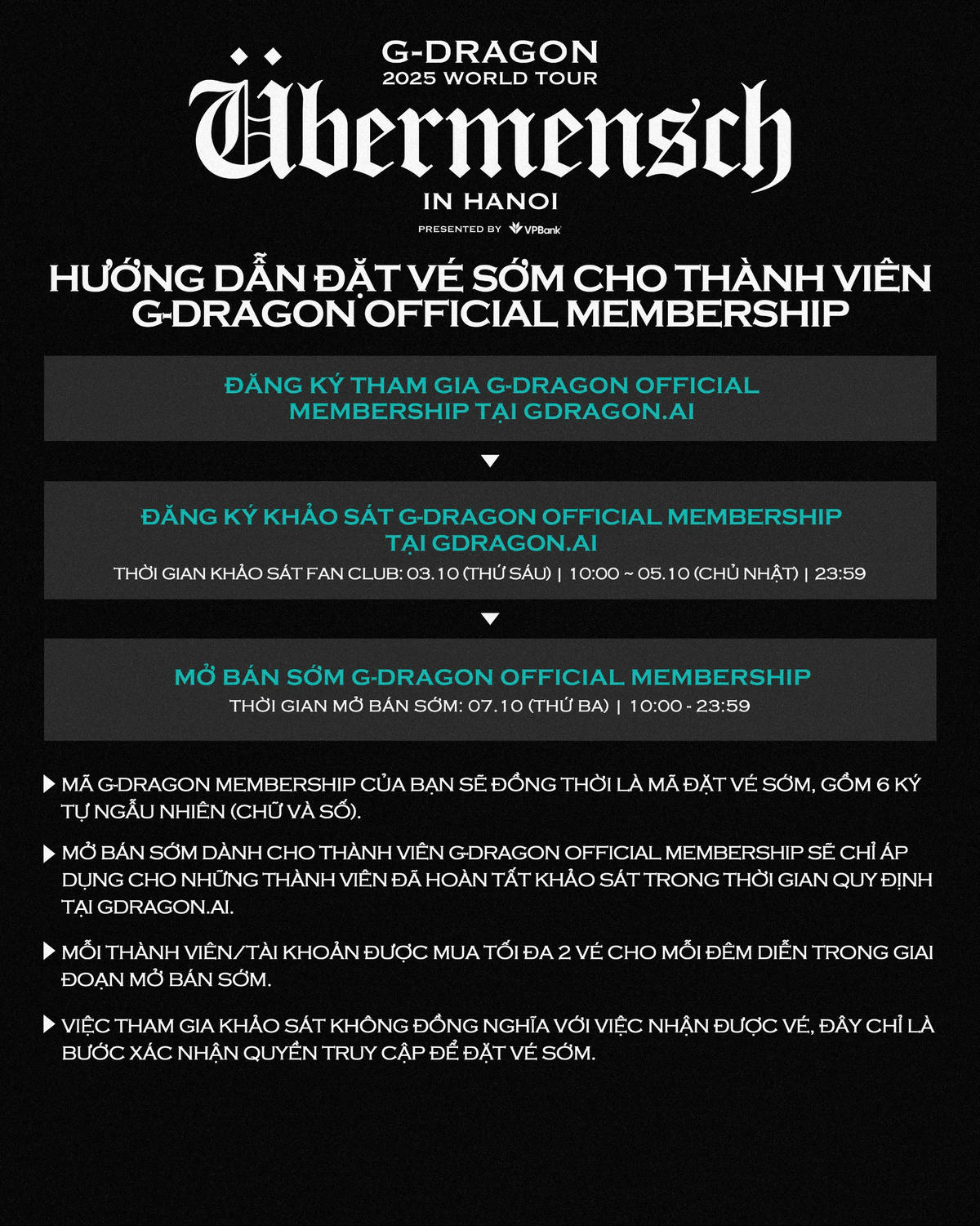 G-DRAGON 2025 WORLD TOUR [Übermensch]: Biểu tượng toàn cầu chính thức trở lại với chuyến lưu diễn được mong chờ bậc nhất tại các thành phố lớn