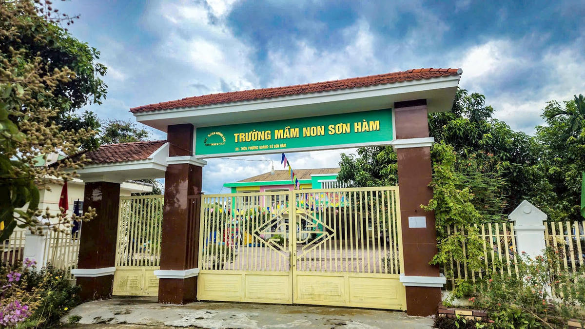 Trường Mầm non Sơn Hàm. Ảnh: Cẩm Kỳ.