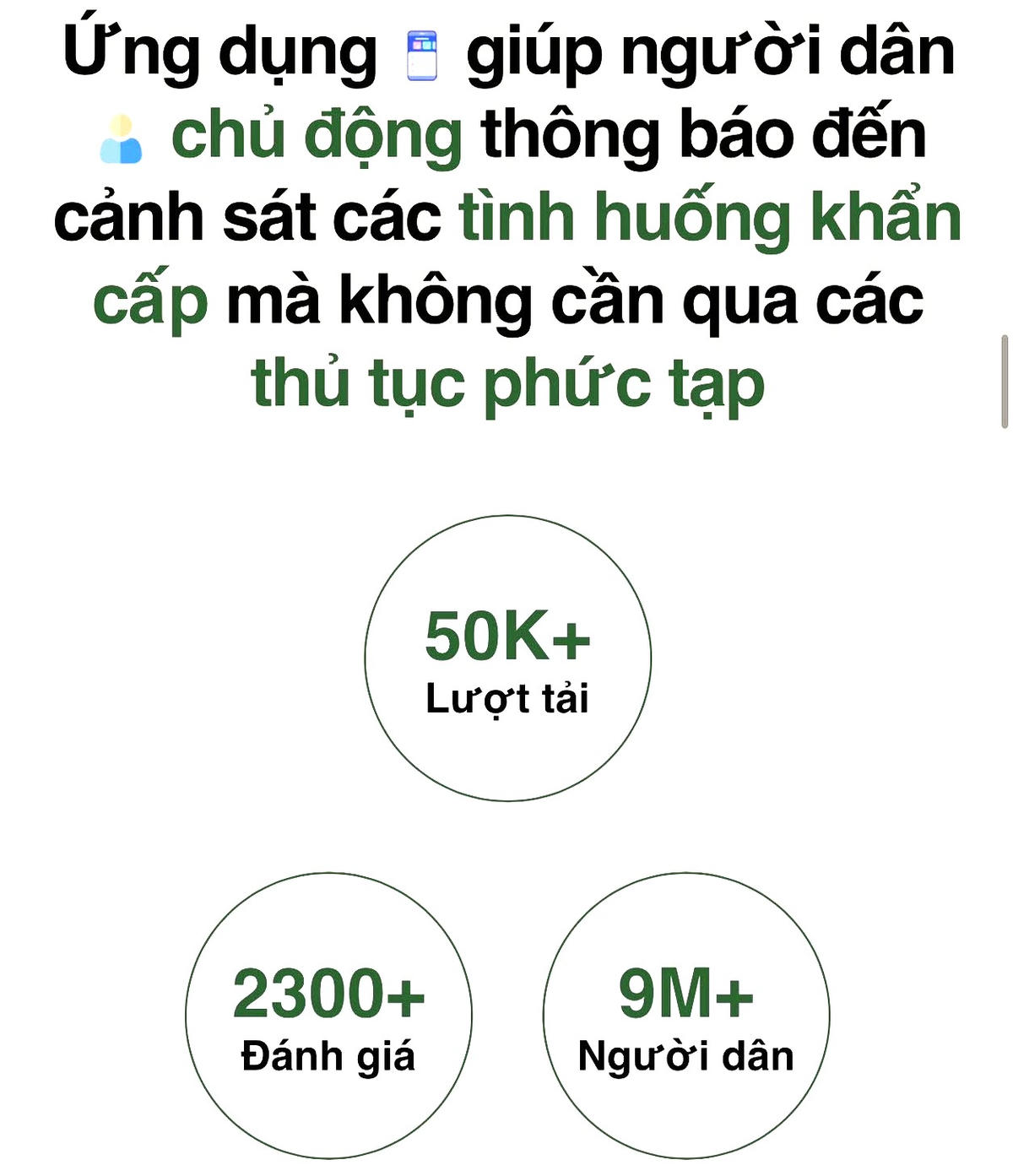 Ứng dụng “SOS An ninh, trật tự” do Công an TP Hồ Chí Minh phát triển. Ảnh chụp màn hình.