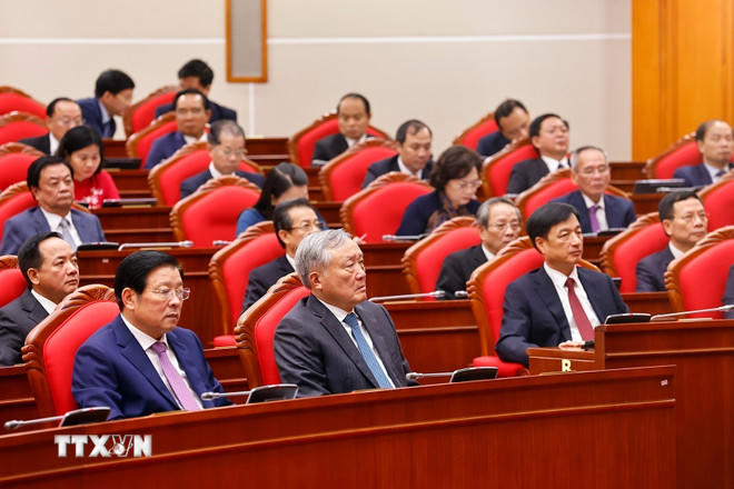 Các đại biểu dự Hội nghị lần thứ mười ba, Ban Chấp hành Trung ương Đảng khóa XIII. (Ảnh: Doãn Tấn/TTXVN)