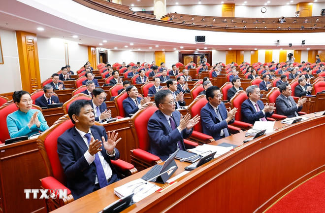 Các đại biểu dự Hội nghị lần thứ mười ba, Ban Chấp hành Trung ương Đảng khóa XIII. (Ảnh: Doãn Tấn/TTXVN)