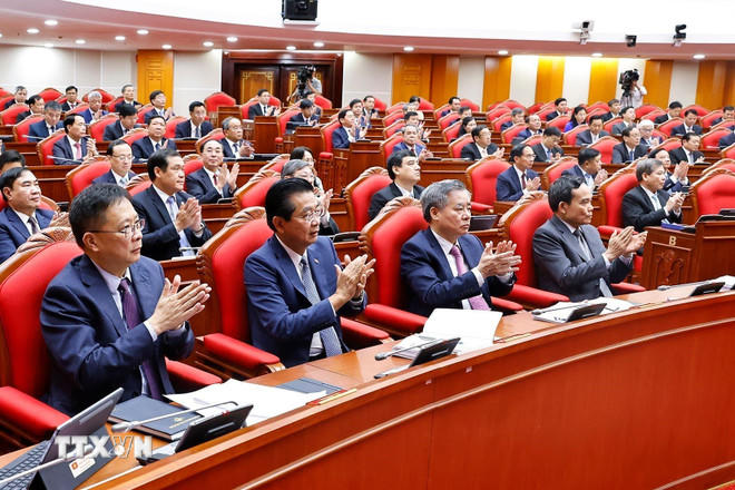 Các đại biểu dự khai mạc Hội nghị lần thứ mười ba, Ban Chấp hành Trung ương Đảng Khóa XIII. (Ảnh: Doãn Tấn/TTXVN)