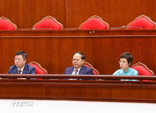 Các đại biểu dự khai mạc Hội nghị lần thứ mười ba, Ban Chấp hành Trung ương Đảng Khóa XIII. (Ảnh: Doãn Tấn/TTXVN)