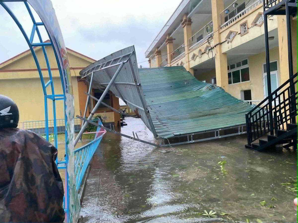 Nhiều địa phương, gia đình tại Quảng Trị thiệt hại do bão số 10. Ảnh. BTC.