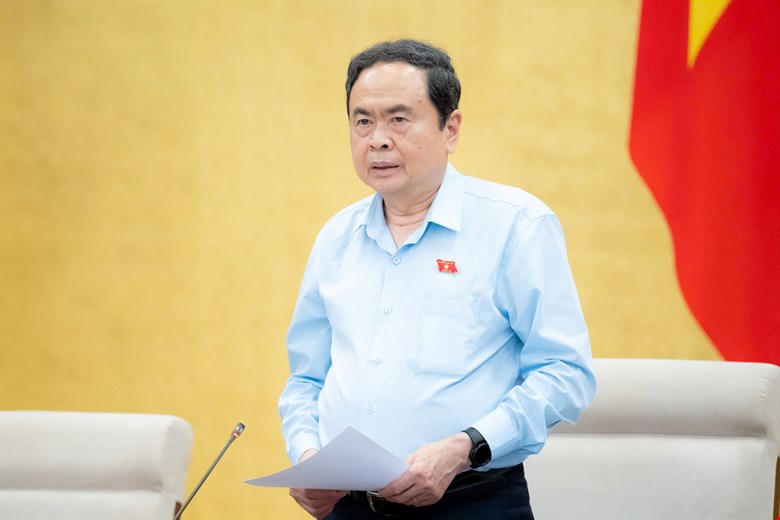 Chủ tịch Quốc hội Trần Thanh Mẫn phát biểu khai mạc phiên họp (Ảnh: Phạm Thắng).