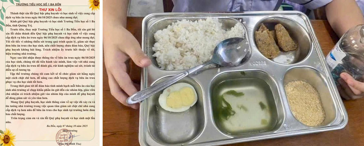 Bà Trần Thị Minh Thủy gửi thư xin lỗi đến phụ huynh và học sinh.