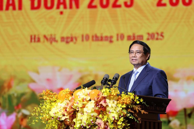 Thủ tướng Chính phủ Phạm Minh Chính phát biểu chỉ đạo đại hội (Ảnh: Nhật Bắc)