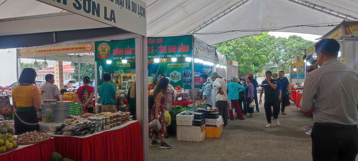 Hội chợ thu hút đông đảo người dân tham quan và mua sắm. Ảnh: T.B.