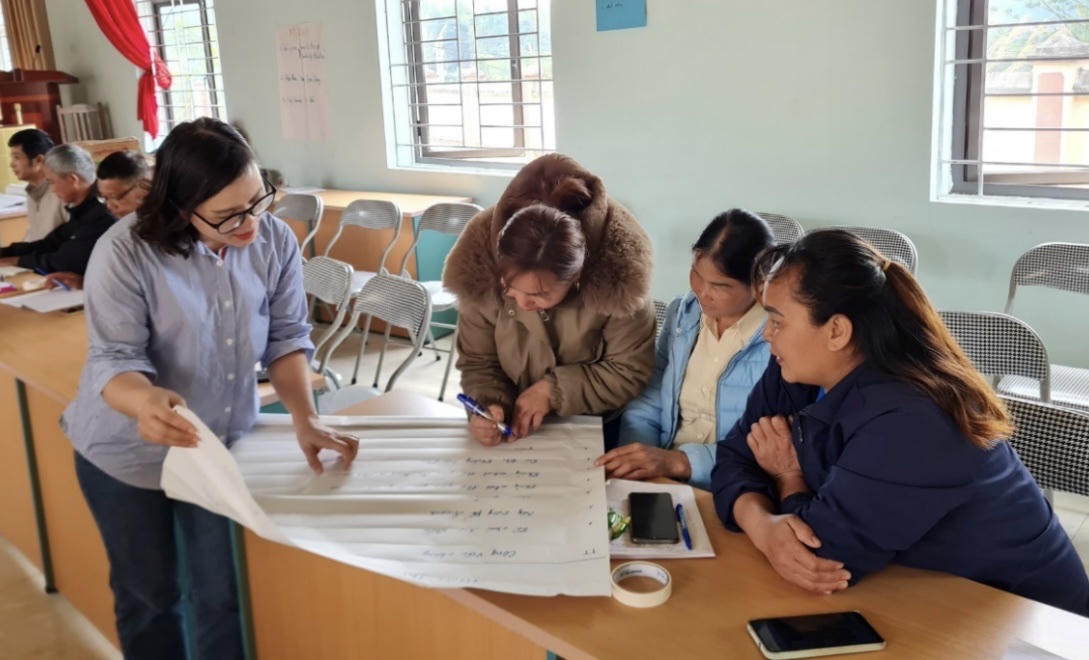 Một trong những hoạt động nâng cao năng lực cho người dân trên địa bàn xã Phủ Thông