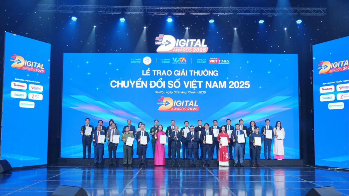 Các cơ quan, doanh nghiệp, đơn vị sự nghiệp xuất sắc và  cá nhân tiêu biểu được vinh danh tại Lễ trao giải VDA 2025.