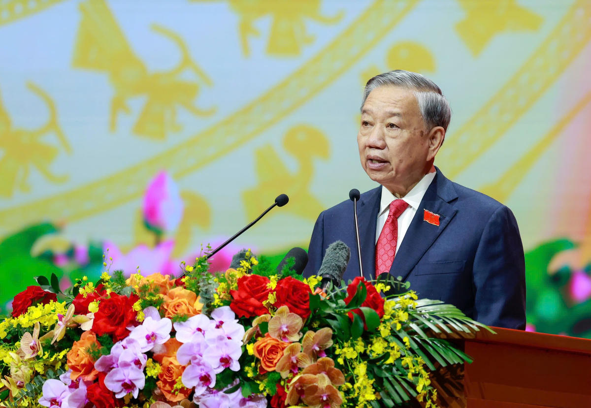 Tổng Bí thư Tô Lâm phát biểu chỉ đạo Đại hội -&nbsp; Ảnh: VGP/Nhật Bắc.