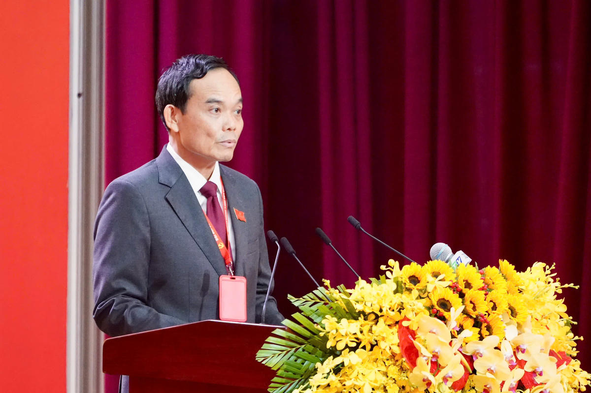 Bí thư Thành ủy TP Hồ Chí Minh Trần Lưu Quang phát biểu tại đại hội trù bị sáng 13/10. Ảnh: BTC.