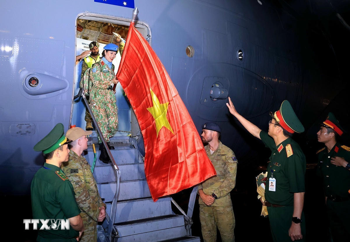  Đoàn công tác Bệnh viện dã chiến 2.6 hoàn thành nhiệm vụ gìn giữ hòa bình Liên hợp quốc tại Nam Sudan (Phái bộ UNMISS). (Ảnh: Tuấn Anh/TTXVN) 