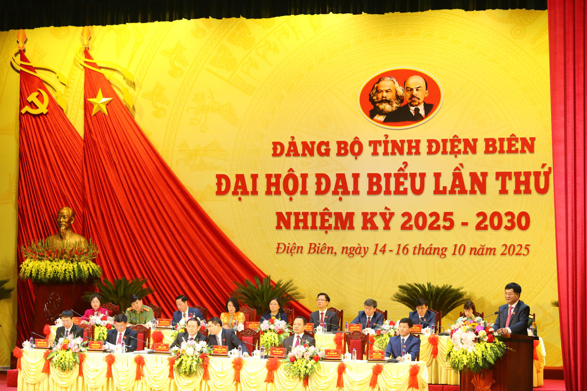 Phiên làm việc trù bị của Đại hội diễn ra trong ngày 14/10. Ảnh: TTBC tỉnh Điện Biên