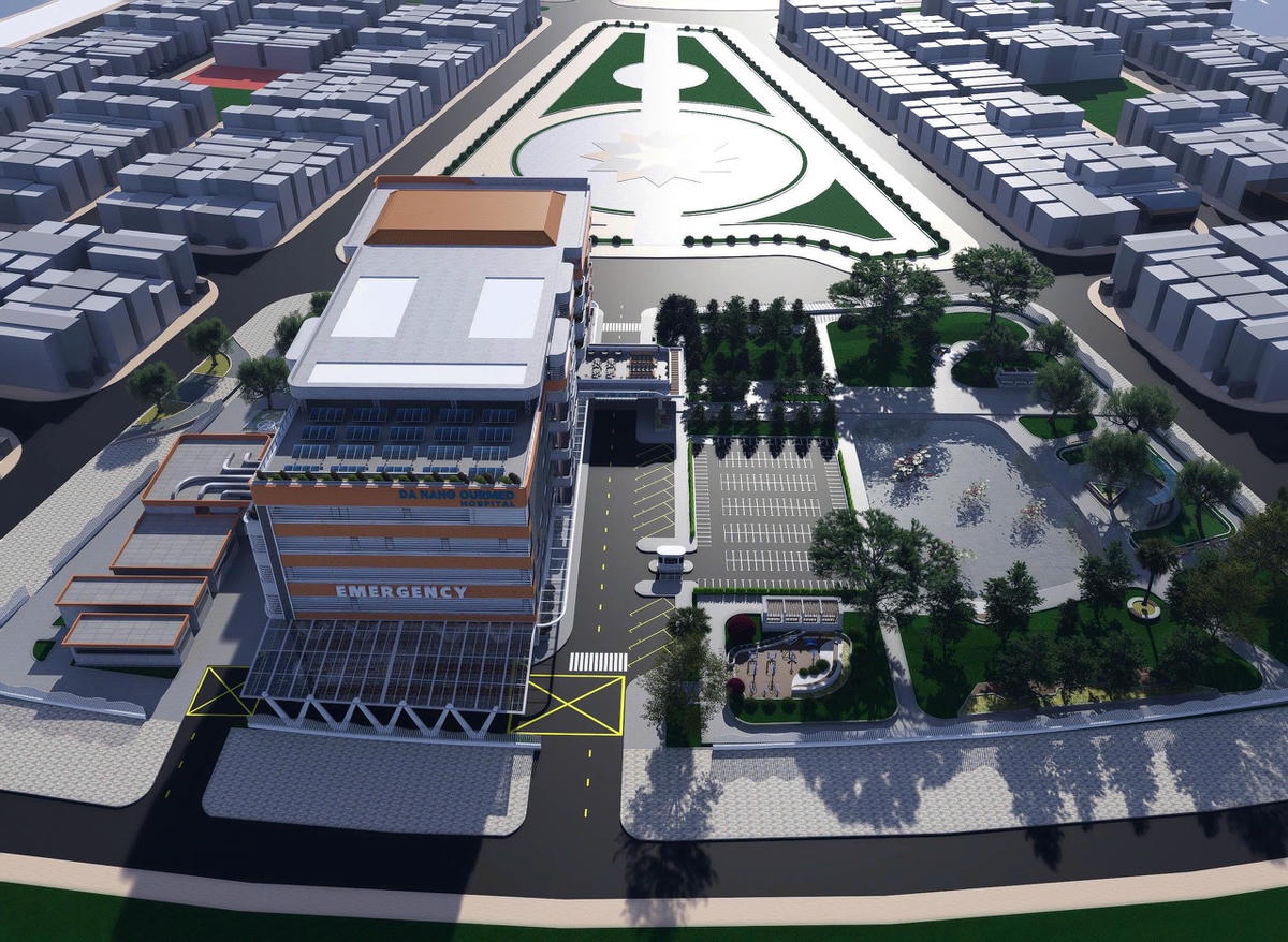 Phối cảnh Bệnh viện đa khoa quốc tế. Ảnh: CV.