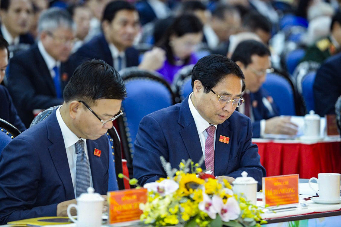 Thủ tướng Phạm Minh Chính tại đại hội. Ảnh: Minh Hiếu