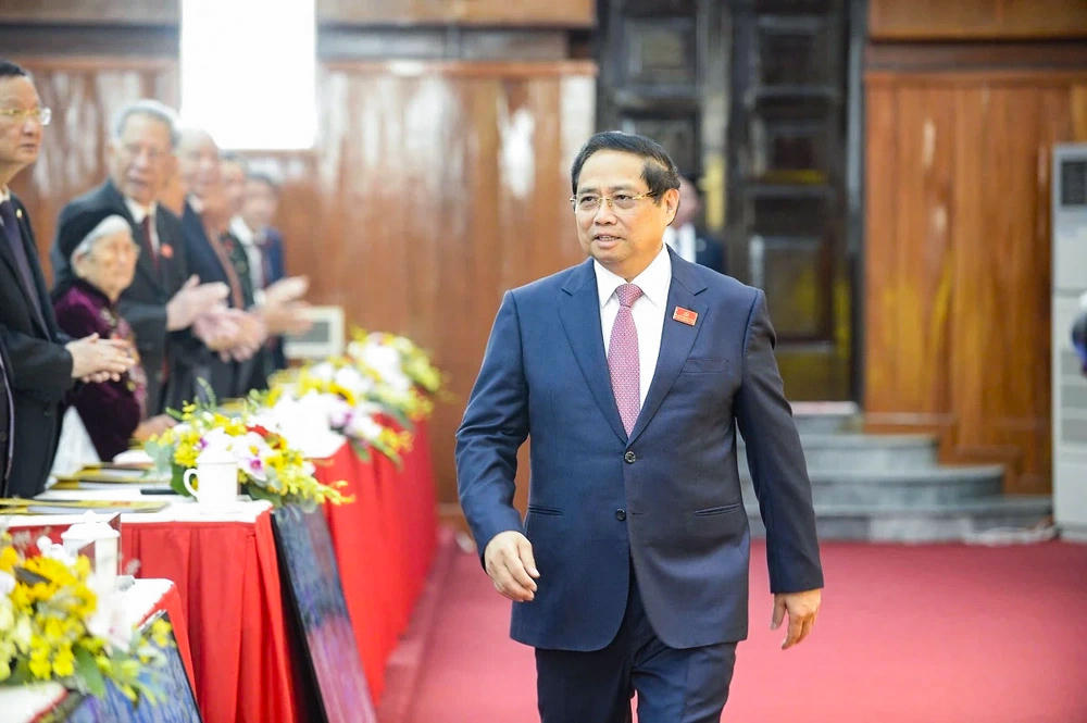 Thủ tướng Chính phủ Phạm Minh Chính dự và chỉ đạo đại hội. Ảnh: Minh Hiếu