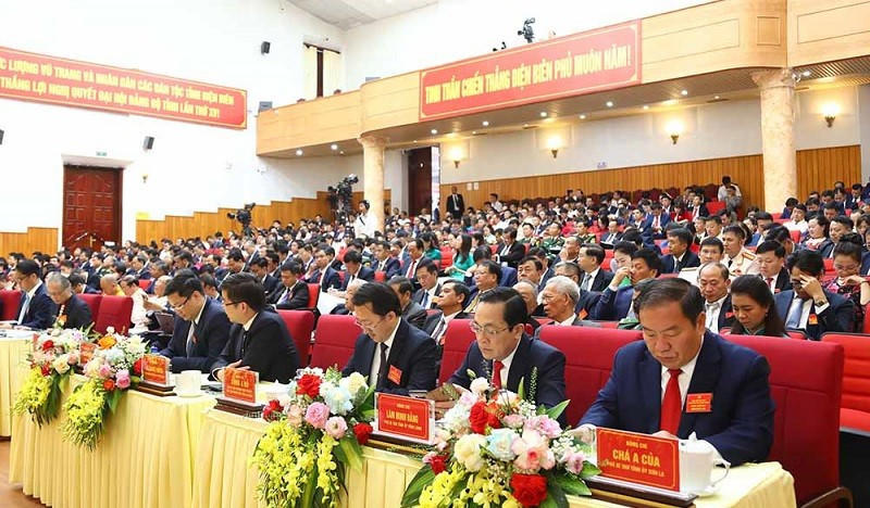 Quang cảnh Đại hội đại biểu Đảng bộ tỉnh Điện Biên lần thứ XV, nhiệm kỳ 2025 - 2030. Ảnh: TTBC tỉnh Điện Biên