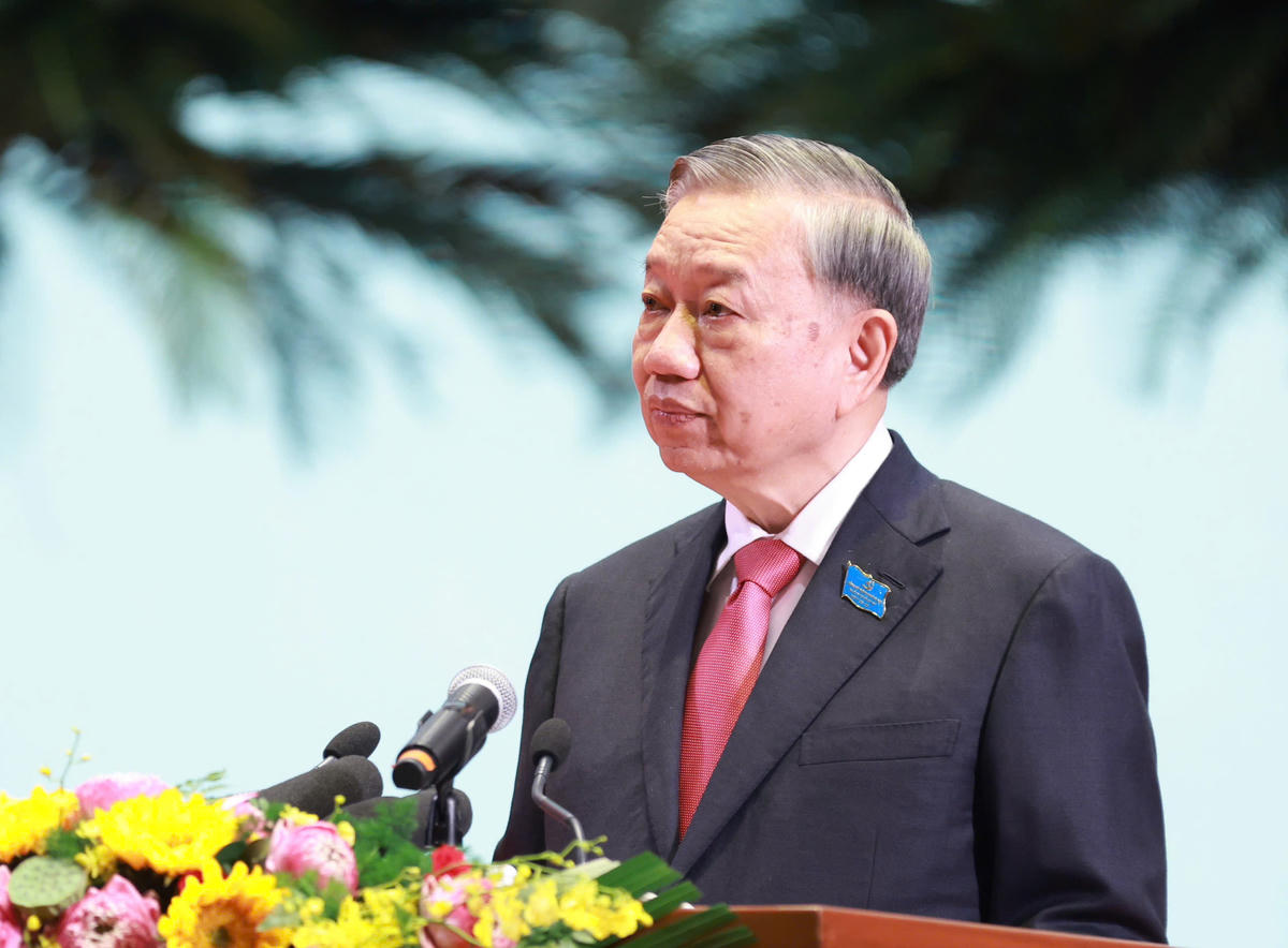 Tổng Bí thư Tô Lâm phát biểu chỉ đạo đại hội.