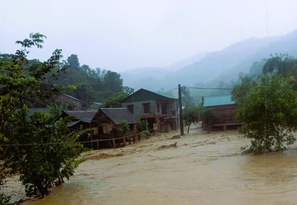 Tại xã Khe Sanh, nguy cơ xuất hiện lũ quét. Ảnh: CTV.