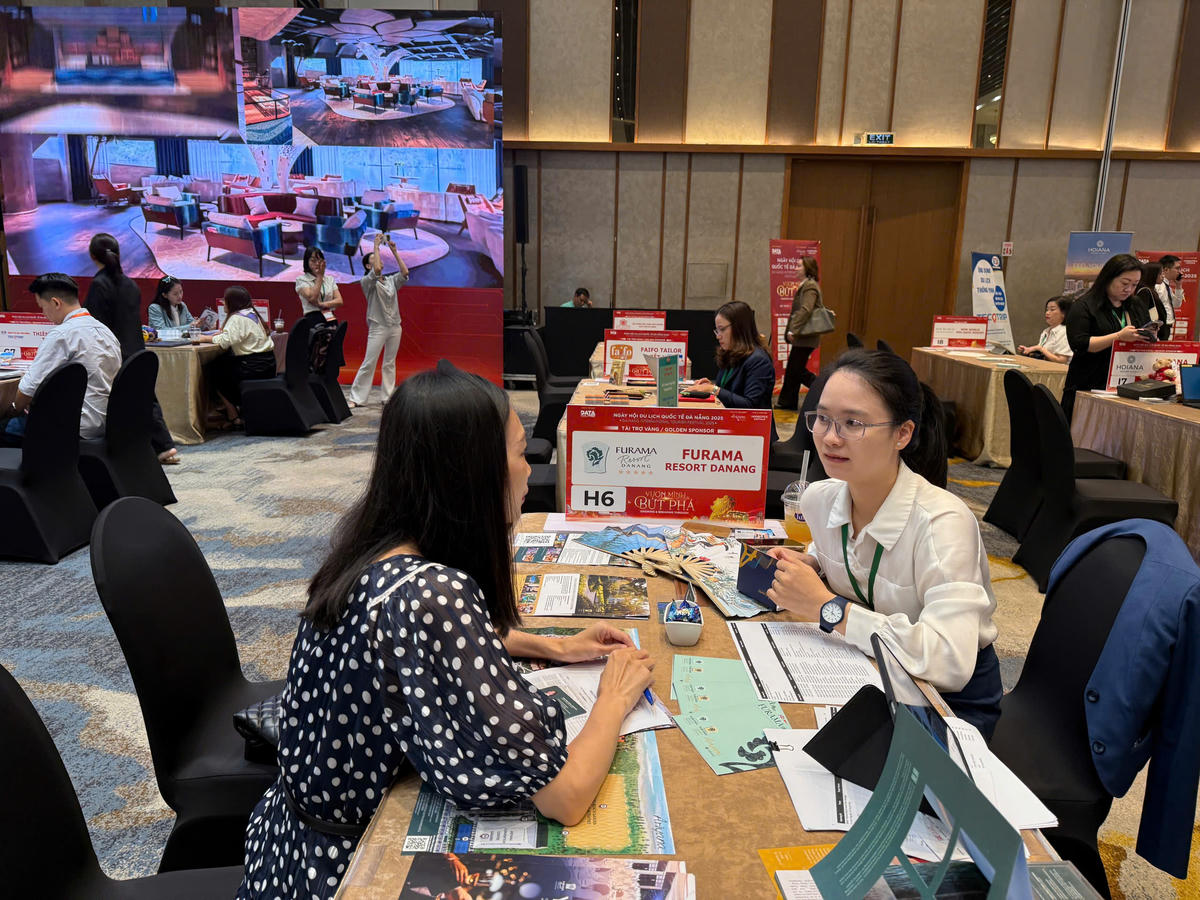 Ngày hội kết nối doanh nghiệp trong và ngoài nước thuộc lĩnh vực du lịch. Ảnh: Nguyễn Tú