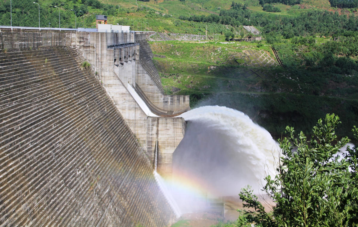 Một góc hồ thủy điện Sông Tranh 2, ở TP Đà Nẵng. Ảnh: CV.