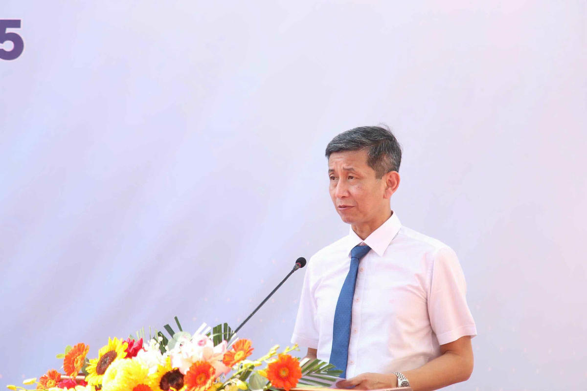 Ông Nguyễn Danh Hoàng Việt, Cục trưởng Cục Thể dục thể thao Việt Nam phát biểu tại lễ khai mạc. Ảnh: ĐT.