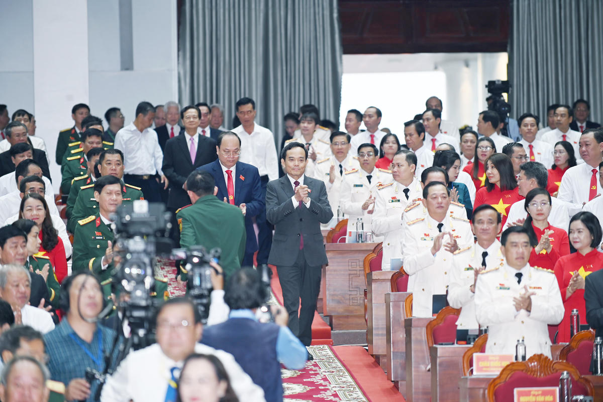 Bí thư Trung ương Đảng, Bí thư Thành ủy TP Hồ Chí Minh Trần Lưu Quang dự và chỉ đạo Đại hội cùng các nguyên lãnh đạo Đảng và Nhà nước. Ảnh BTC