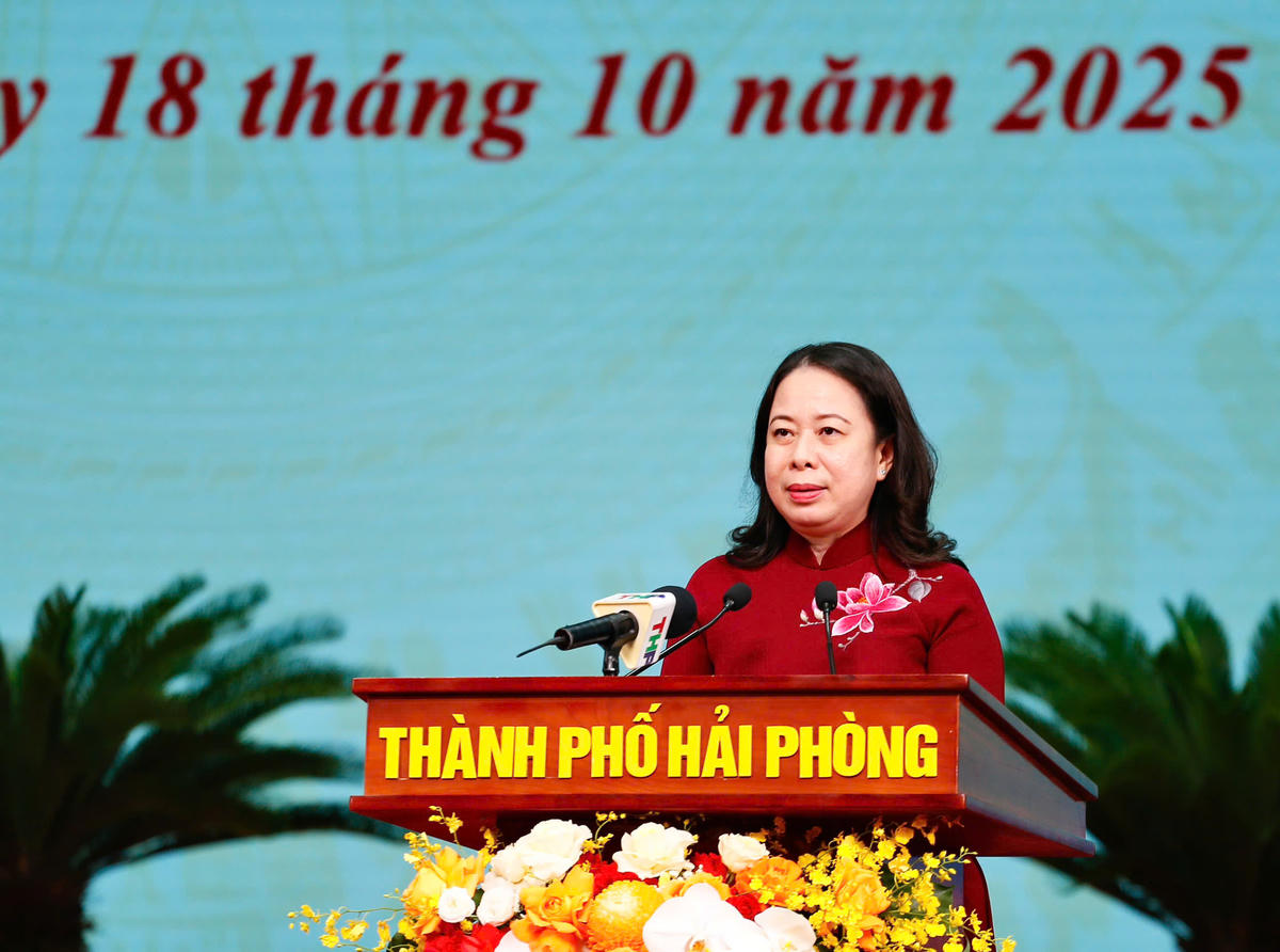 Phó Chủ tịch nước Võ Thị Ánh Xuân phát biểu chỉ đạo tại Đại hội. Ảnh: ĐT. 