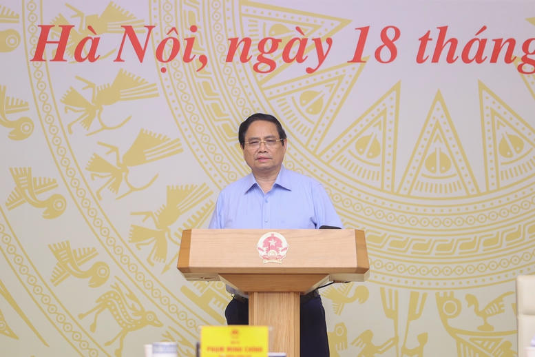 Thủ tướng Phạm Minh Chính phát biểu tại Hội nghị - Ảnh: VGP/Nhật Bắc.