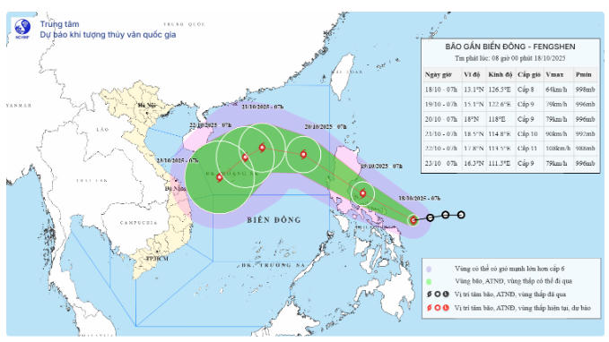Nguồn: Trung tâm Dự báo khí tượng thủy văn Quốc gia.