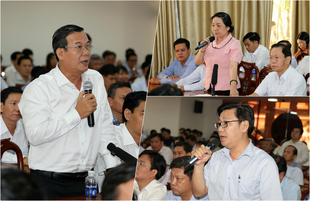 Các cử tri phát biểu ý kiến. (ảnh: M.T)