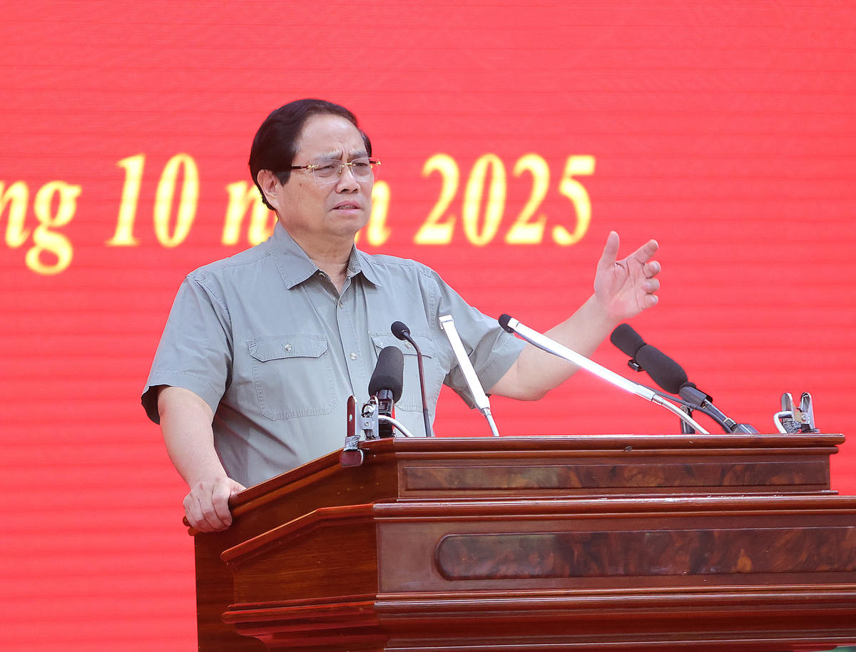 Thủ tướng Chính phủ Phạm Minh Chính phát biểu tại hội nghị.&nbsp;(ảnh: M.T)