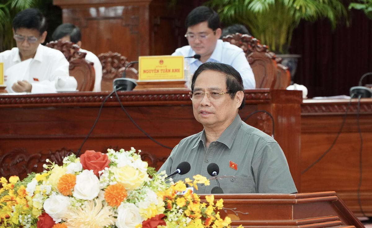 Thủ tướng Phạm Minh Chính phát biểu tại Hội nghị. (ảnh: Thanh Tiến)