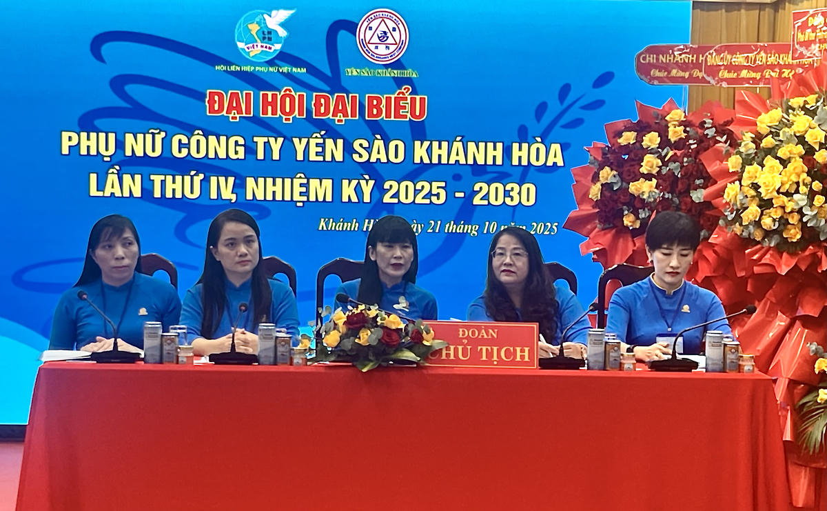 Đại hội Đại biểu Phụ nữ Yến sào Khánh Hòa lần thứ IV (ảnh Thùy Trang). 