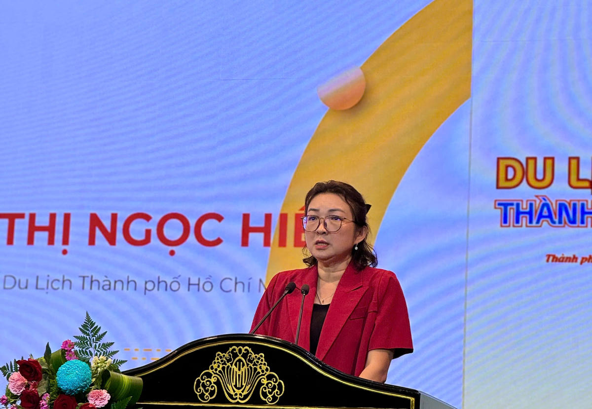 Bà Bùi Thị Ngọc Hiếu, Phó Giám đốc Sở Du lịch TP Hồ Chí Minh chia sẻ về những kỳ vọng từ chương trình du lịch ẩm thực. Ảnh: H.T