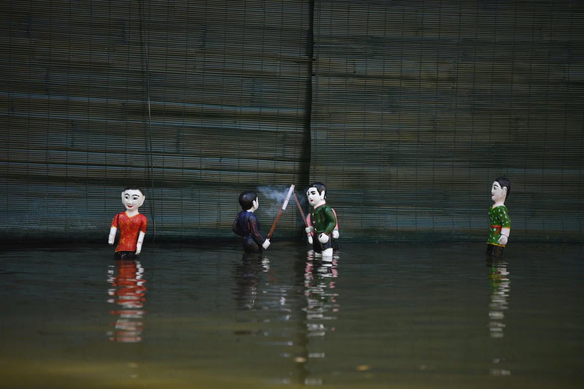 Múa rối nước, nét văn hoá đặc sắc của Thăng Long – Hà Nội, sẽ được trình diễn trong khuôn khổ Festival. Ảnh: P. Sỹ