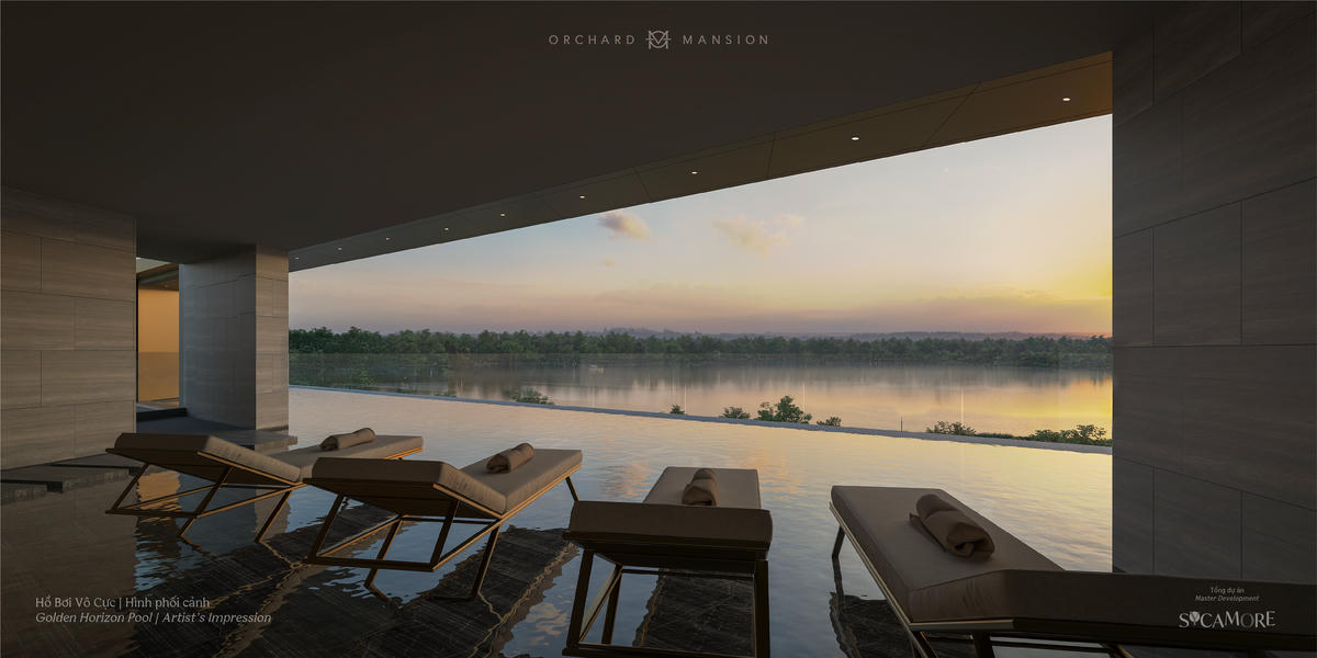 Hồ bơi vô cực trên không độc bản trong phân khúc thấp tầng. Ảnh: Sycamore