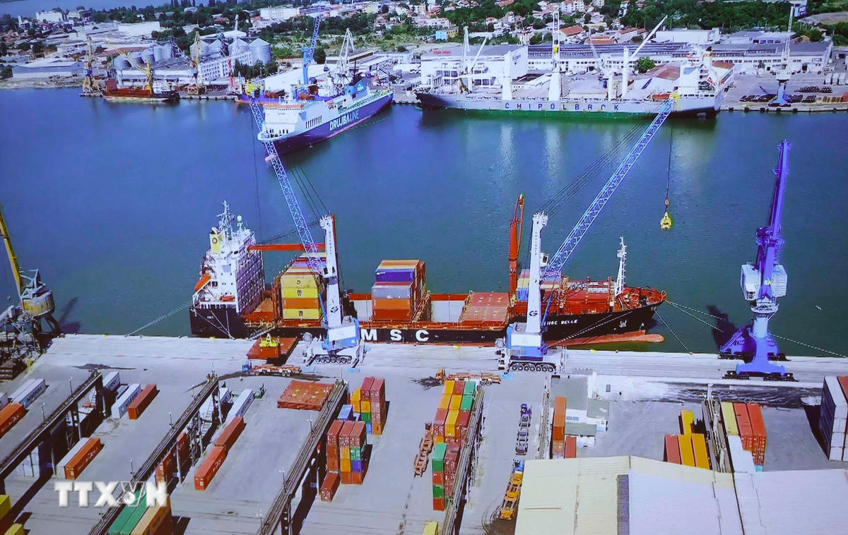 Cảng Burgas của Bulgaria. (Ảnh: Doãn Tấn/TTXVN)