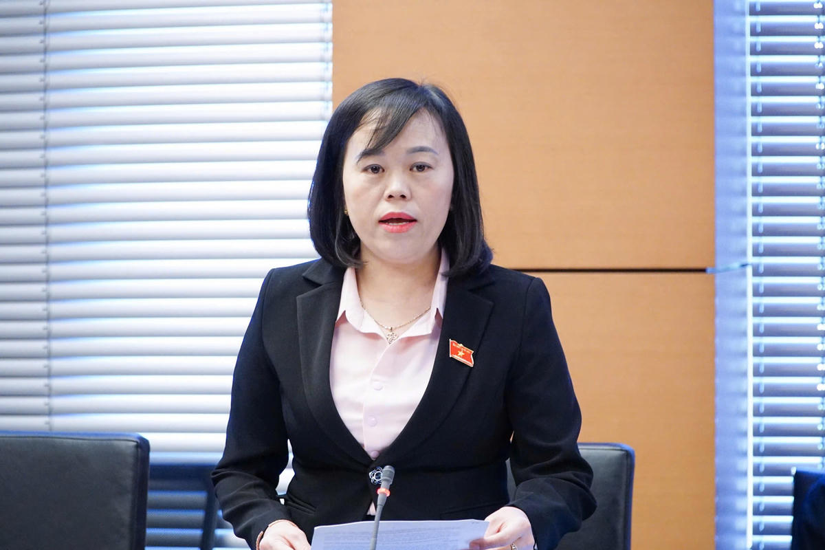 Đại biểu Khang Thị Mào (Lào Cai) phát biểu. Ảnh: Hồ Long