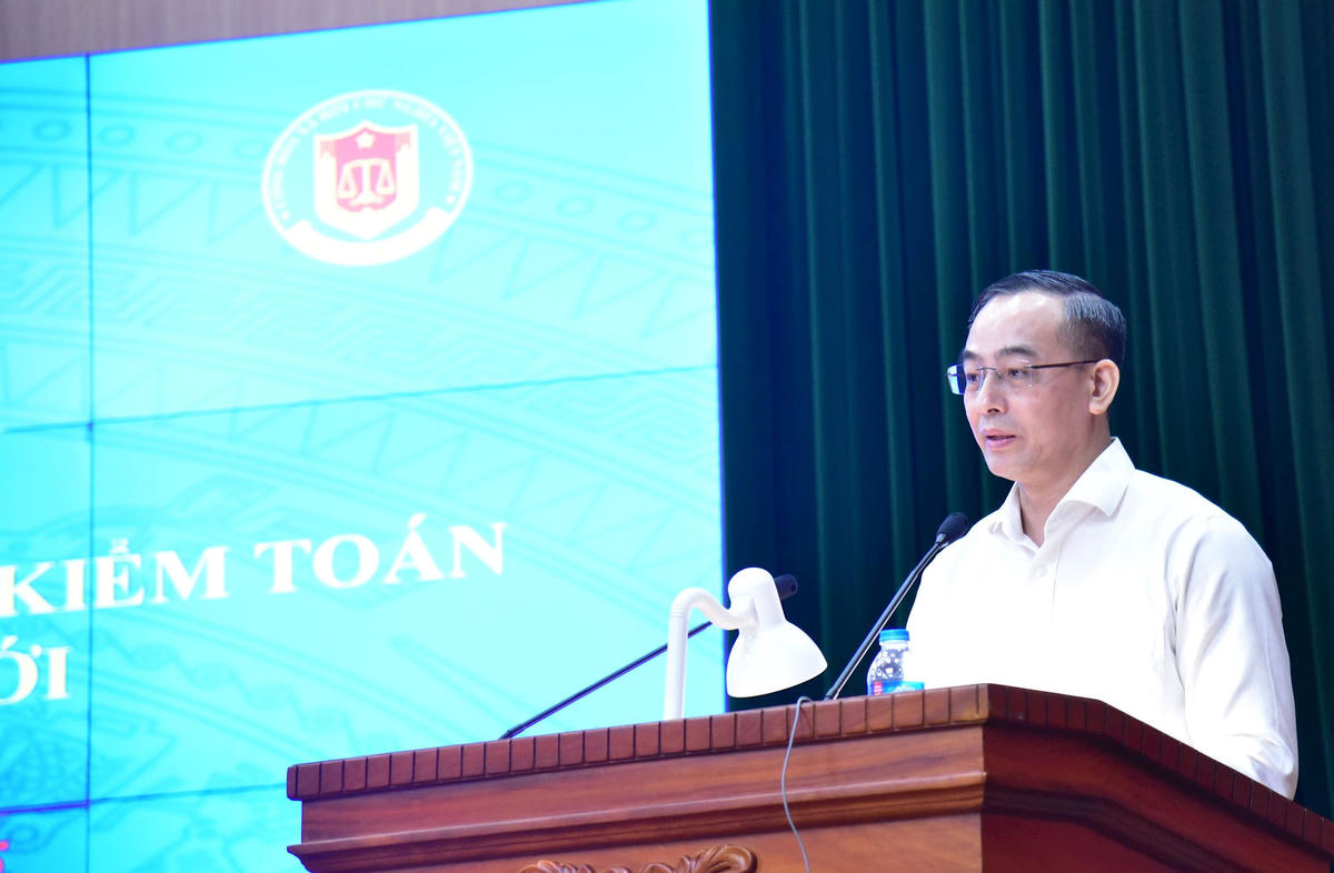 Ông Nguyễn Lương Thuyết - Vụ trưởng Vụ Chế độ và KSCLKT phát biểu tại tọa đàm- Ảnh: T.A