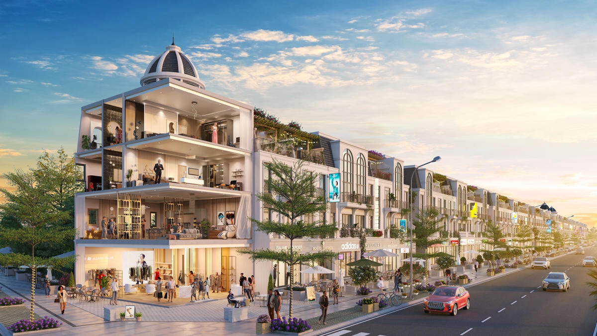 Shophouse Imperia Grand Plaza Đức Hoà sở hữu mặt tiền rộng, thiết kế thông tầng, không gian linh hoạt phù hợp cho nhiều mô hình kinh doanh.