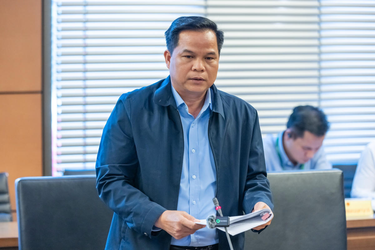 Đại biểu Bế Minh Đức (Cao Bằng) phát biểu. Ảnh: Quang Vinh.