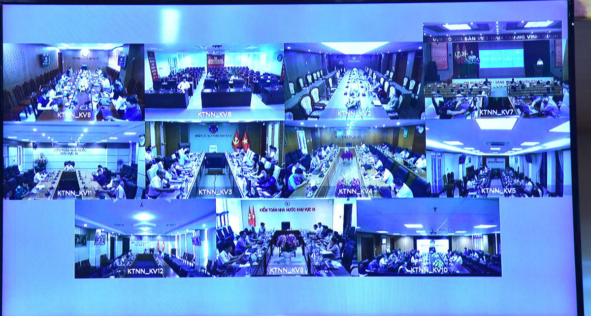 Các điểm cầu tham gia tọa đàm trực tuyến- Ảnh: T.A