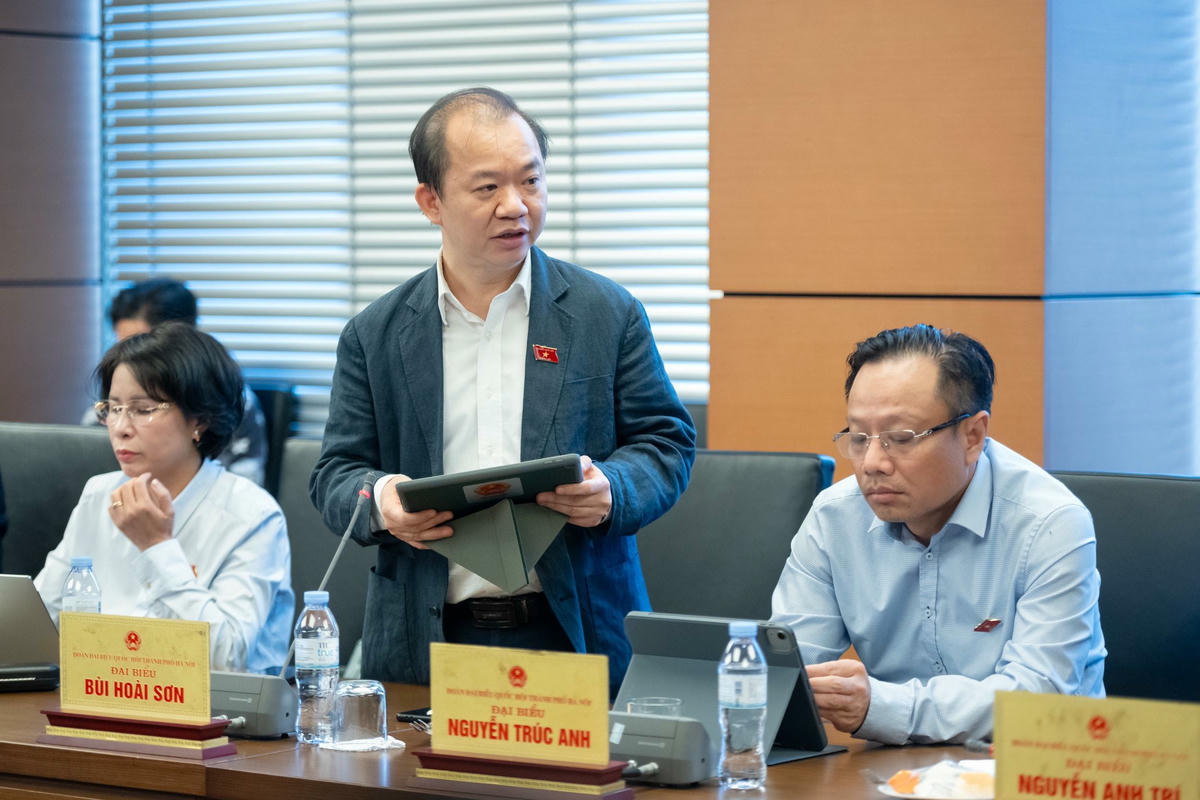 Ông Bùi Hoài Sơn phát biểu tại tổ (Ảnh: Quang Vinh)